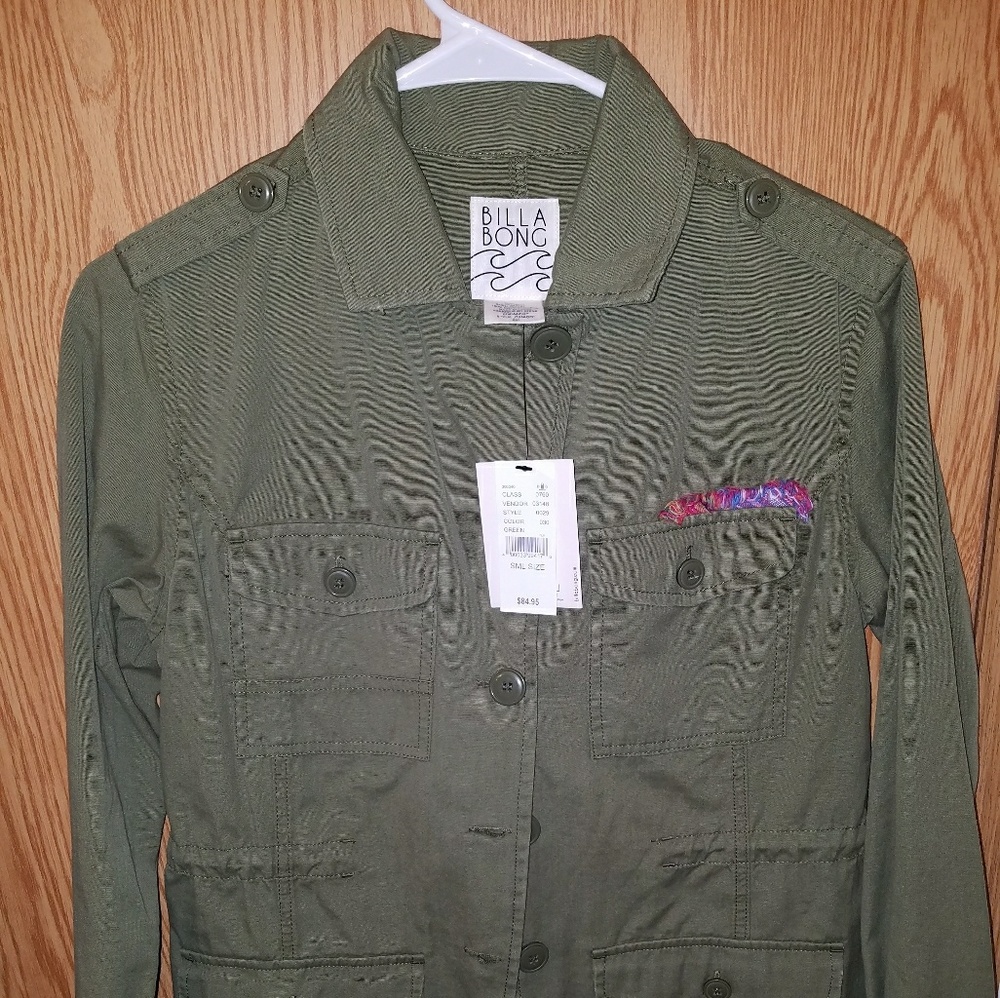 Billabong jacket new with tags size small